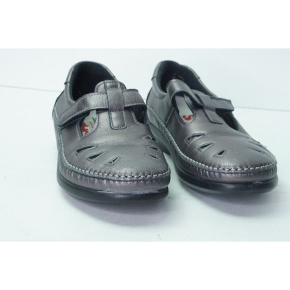 SAS Woman's TriPad Comfort Slip On Shoes Grey Leather 6.5W - Picture 3 of 8